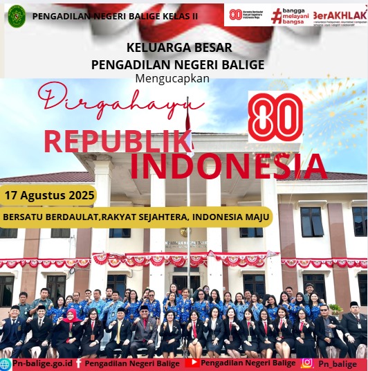 Keluarga Besar Pengadilan Negeri Balige mengucapkan 